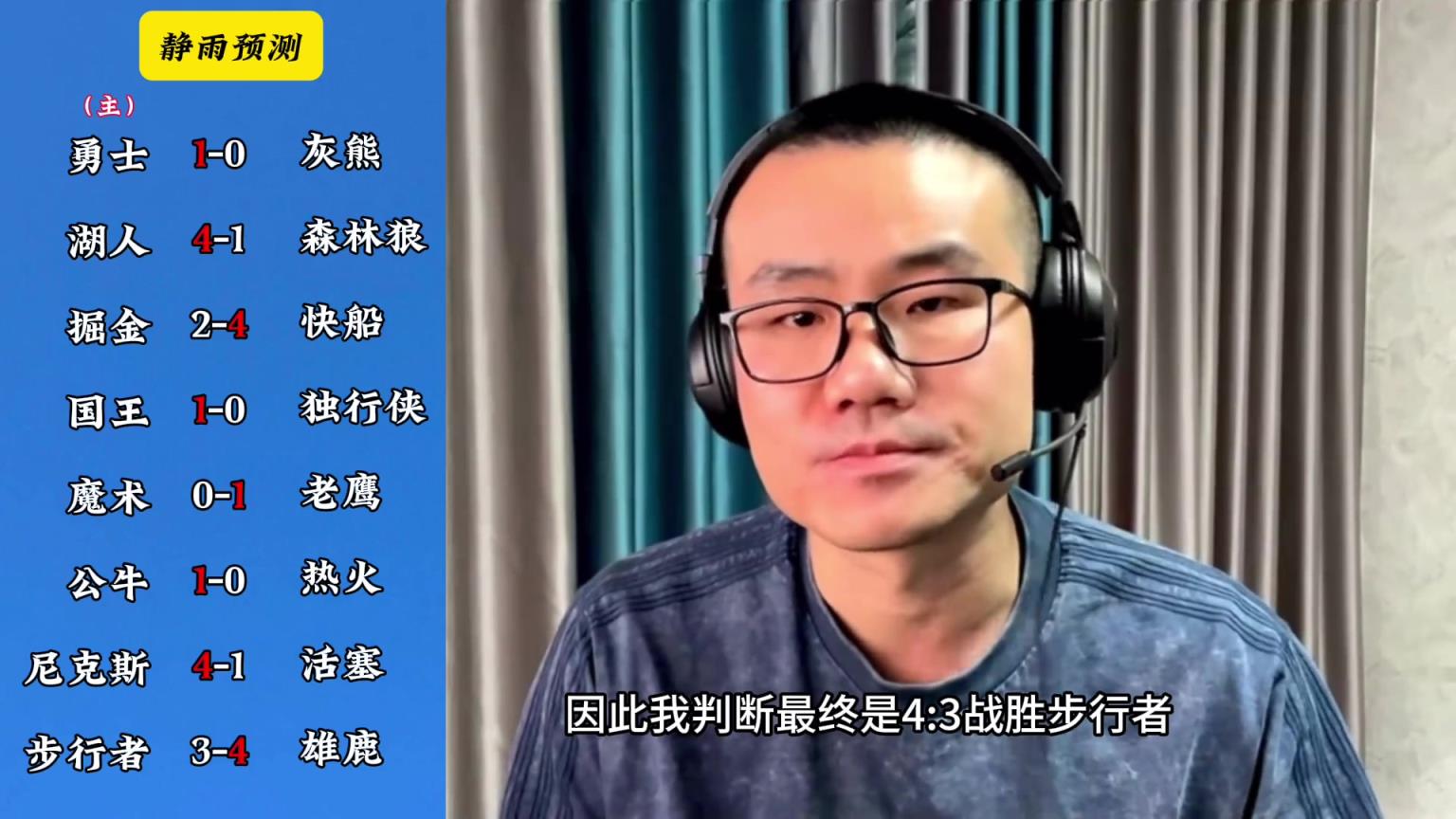 你同意嗎？靜雨對(duì)東西部季后賽球隊(duì)的預(yù)測(cè)：勇贏(yíng)熊 湖船尼鹿晉級(jí)